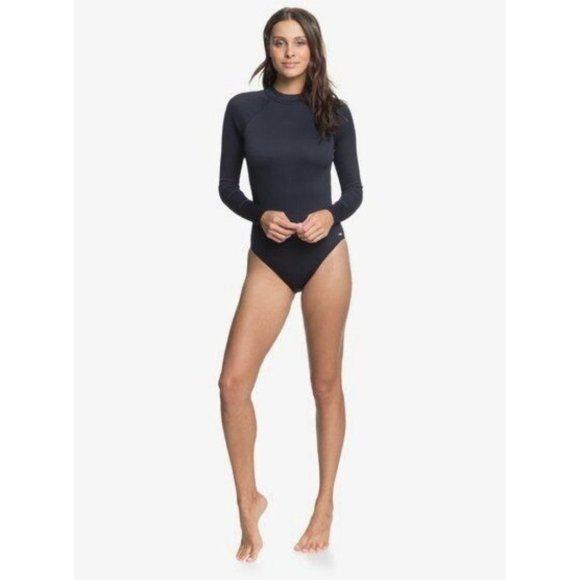 Roxy BNWT Mind Of Freedom Black Long Sleeve One Piece Swimsuit Women's Size XS - Picture 4 of 9
